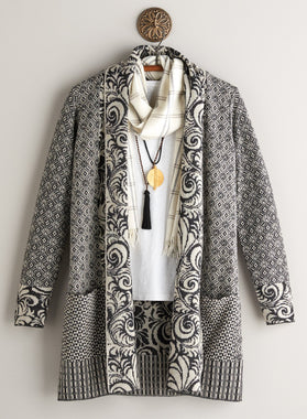 Collage Contrast Cardigan