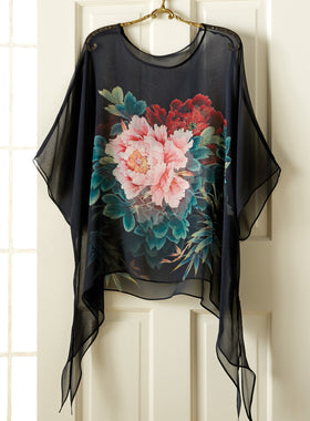 Silk Peony Tunic