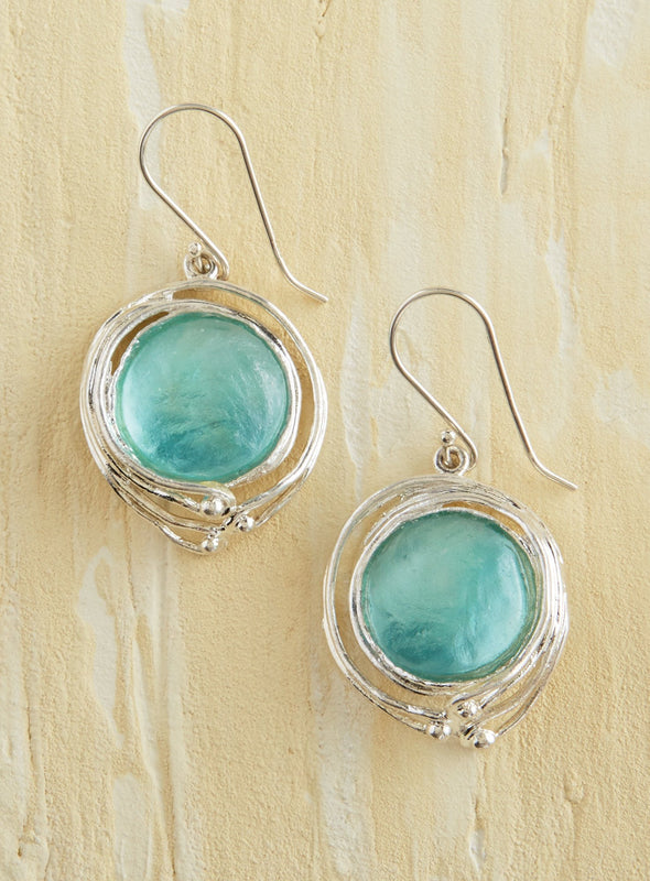 Roman Glass Tendril Earrings